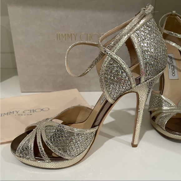 Jimmy choo fayme heels size 38 absolutely stunning - Picture 2 of 3